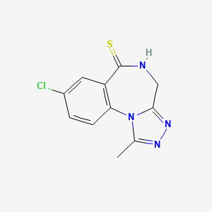 8-chloro-1-methyl-4,5-dihydro-6H-[1,2,4]triazolo[4,3-a][1,4]benzodiazepine-6-thione