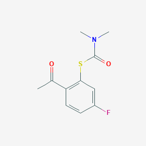 Dimethyl-thiocarbamic acid S-(2-acetyl-5-fluoro-phenyl) ester