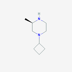 molecular formula C9H18N2 B8422166 (R)-1-Cyclobutyl-3-methylpiperazine 