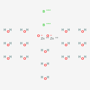 molecular formula B2H30O17Zn2 B084222 Boron zinc oxide (B6Zn2O11), hydrate (2:15) CAS No. 12447-61-9