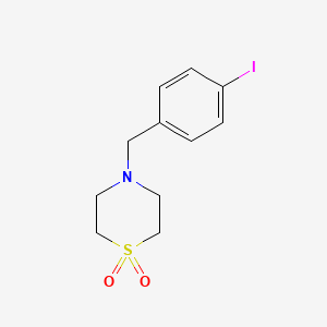 molecular formula C11H14INO2S B8422232 4-(4-Iodobenzyl)thiomorpholine 1,1-dioxide 