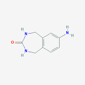 molecular formula C9H11N3O B8422237 7-Amino-1,2,4,5-tetrahydro-(2,4)-benzodiazepin-3-one 