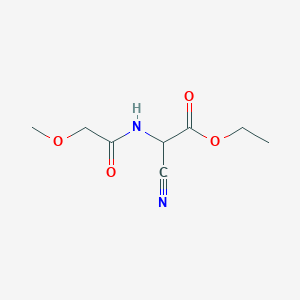 molecular formula C8H12N2O4 B8422453 Cyano-(2-methoxy-acetylamino)-acetic acid ethyl ester 