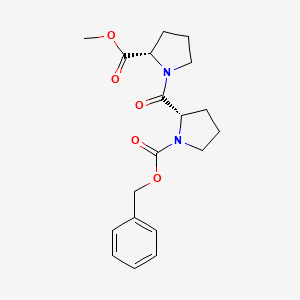 molecular formula C19H24N2O5 B8422568 Benzyl (2S)-2-{[(2S)-2-(methoxycarbonyl)-1-pyrrolidinyl]carbonyl}-1-pyrrolidinecarboxylate 