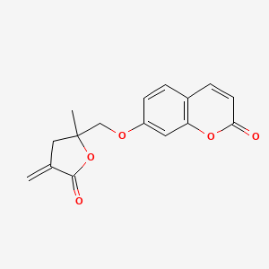 7-((2-Methyl-4-methylene-5-oxotetrahydro-2-furanyl)methoxy)-2H-chromen-2-one