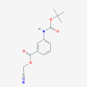 molecular formula C14H16N2O4 B8422667 Cyanomethyl 3-(t-butyloxycarbonylamino)benzoate CAS No. 123986-66-3