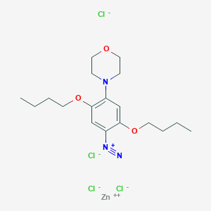 Benzenediazonium, 2,5-dibutoxy-4-(4-morpholinyl)-, (T-4)-tetrachlorozincate(2-) (2:1)