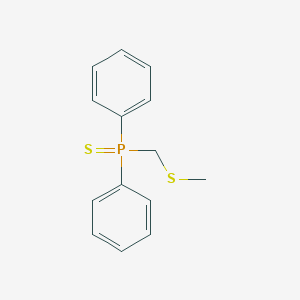molecular formula C14H15PS2 B084228 Phosphine sulfide, [(methylthio)methyl]diphenyl- CAS No. 10428-60-1