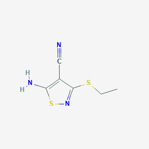5-Amino-4-cyano-3-(ethylthio)isothiazole