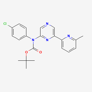 molecular formula C21H21ClN4O2 B8422896 (4-Chloro-phenyl)-[6-(6-methyl-pyridin-2-yl)-pyrazin-2-yl]-carbamic acid tert-butyl ester 