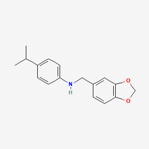 [(1,3-Dioxaindan-5-yl)methyl](4-isopropylphenyl)amine