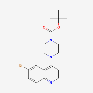 molecular formula C18H22BrN3O2 B8423144 Tert-butyl 4-(6-bromoquinolin-4-yl)piperazine-1-carboxylate CAS No. 474707-23-8
