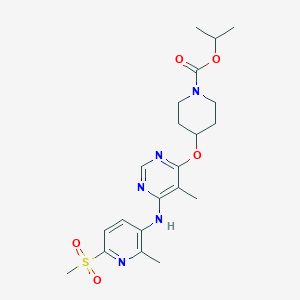 4-[6-(6-Methanesulfonyl-2-methyl-pyridin-3-ylamino)-5-methyl-pyrimidin-4-yloxy]-piperidine-1-carboxylic Acid Isopropyl Ester