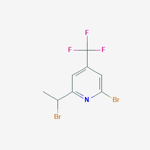 Pyridine, 2-bromo-6-(1-bromoethyl)-4-(trifluoromethyl)-