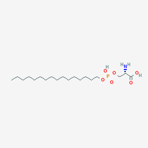 molecular formula C19H40NO6P B8423265 n-Hexadecylphosphonoserine 