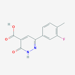 molecular formula C12H9FN2O3 B8423283 4-carboxy-6-(3-fluoro-4-methylphenyl)-2H-pyridazin-3-one 