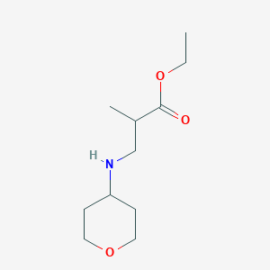 molecular formula C11H21NO3 B8423287 (Rac)-2-methyl-3-(tetrahydro-pyran-4-ylamino)-propanoic acid ethyl ester 