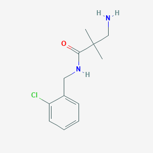 molecular formula C12H17ClN2O B8423323 3-amino-N-(2-chlorobenzyl)-2,2-dimethylpropanamide 