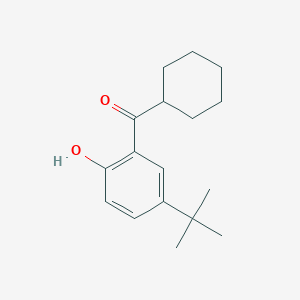 molecular formula C17H24O2 B8423331 2-Cyclohexylcarbonyl-4-tert-butylphenol 