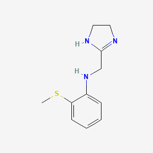 molecular formula C11H15N3S B8423351 N-(2-Imidazoline-2-ylmethyl)-2-(methylthio)aniline 