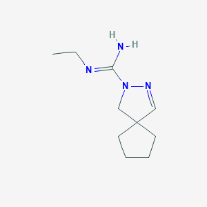 molecular formula C10H18N4 B8423353 N-ethyl-2,3-diaza-spiro[4.4]non-3-ene-2-carboxamidine 