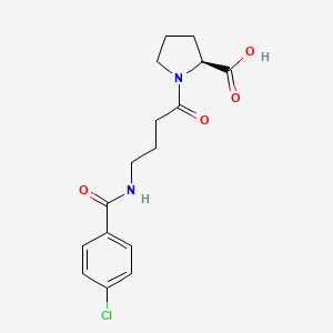 molecular formula C16H19ClN2O4 B8423404 N-[N-(p-chlorobenzoyl)-4-aminobutyryl]-L-proline 