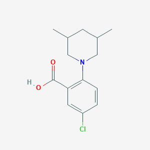 molecular formula C14H18ClNO2 B8423412 5-Chloro-2-(3,5-dimethyl-piperidin-1-yl)-benzoic acid 