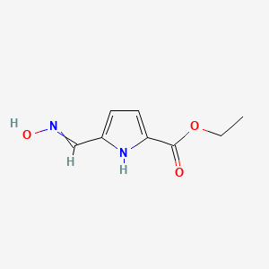 molecular formula C8H10N2O3 B8423427 5-(Hydroxyimino-methyl)-1H-pyrrole-2-carboxylic acid ethyl ester 