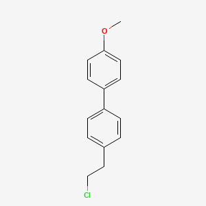 molecular formula C15H15ClO B8423434 4-[2-Chloroethyl]-4'-methoxy-biphenyl 