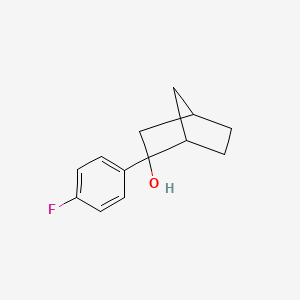 molecular formula C13H15FO B8423457 2-(4-Fluorophenyl)bicyclo[2.2.1]heptan-2-ol CAS No. 1000052-55-0
