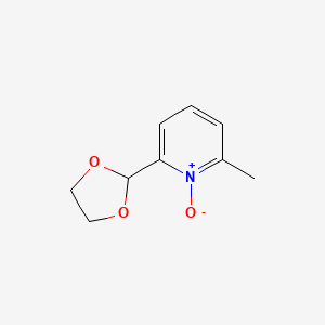 molecular formula C9H11NO3 B8423476 2-(1,3-Dioxolan-2-yl)-6-methylpyridine 1-oxide 