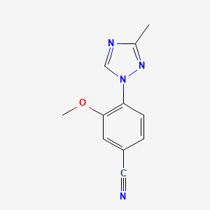 3-methoxy-4-(3-methyl-1H-1,2,4-triazol-1-yl)benzonitrile
