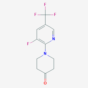 1-(3-Fluoro-5-(trifluoromethyl)pyridin-2-yl)piperidin-4-one