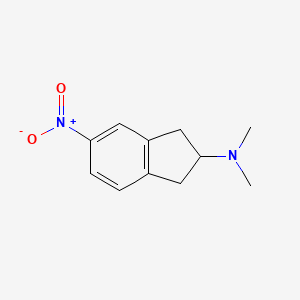 molecular formula C11H14N2O2 B8423732 N,N-Dimethyl-5-nitro-2-indanamine 