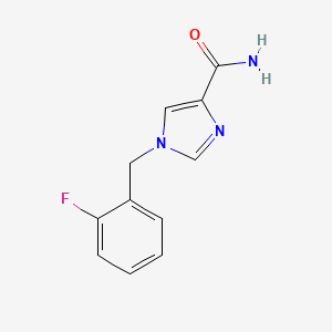 molecular formula C11H10FN3O B8423739 1-(o-Fluorobenzyl)-imidazole-4-carboxamide 