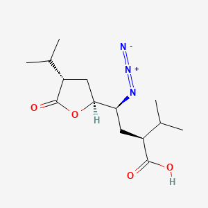 3(S)-Isopropyl-5(S)-(1(S)-azido-3(S)-carboxy-4-methyl-pentyl)-tetrahydrofuran-2-one