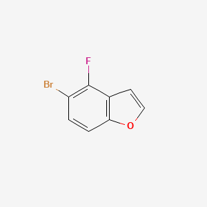 molecular formula C8H4BrFO B8423791 5-Bromo-4-fluorobenzofuran 