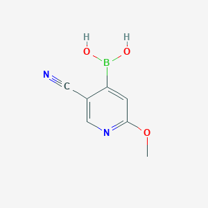 molecular formula C7H7BN2O3 B8423822 (5-Cyano-2-methoxypyridin-4-YL)boronic acid 
