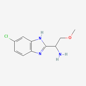 molecular formula C10H12ClN3O B8423829 1-(5-chloro-1H-benzimidazol-2-yl)-2-methoxyethylamine 