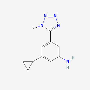 3-cyclopropyl-5-(1-methyl-1H-tetrazol-5-yl)benzenamine