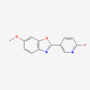 molecular formula C13H9FN2O2 B8423870 5-(6-Methoxy-1,3-benzoxazol-2-yl)-2-fluoropyridine 