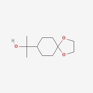 molecular formula C11H20O3 B8423893 4-(1-Hydroxy-1-methylethyl)cyclohexanone ethylene ketal 
