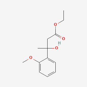 molecular formula C13H18O4 B8423905 Ethyl 3-hydroxy-3-(2-methoxyphenyl)butanoate 