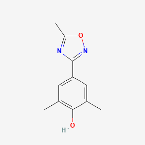 molecular formula C11H12N2O2 B8423926 4-(5-Methyl-1,2,4-oxadiazol-3-yl)-2,6-dimethylphenol 