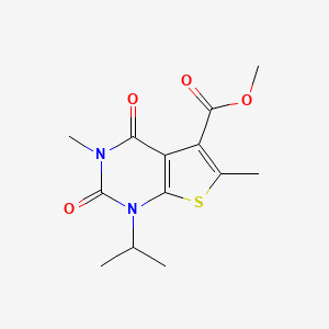 Methyl 1-isopropyl-3,6-dimethyl-2,4-dioxo-1,2,3,4-tetrahydrothieno[2,3-d]pyrimidine-5-carboxylate