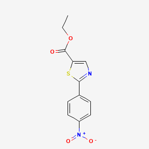 molecular formula C12H10N2O4S B8424072 Ethyl 2-(4-nitrophenyl)-1,3-thiazole-5-carboxylate 