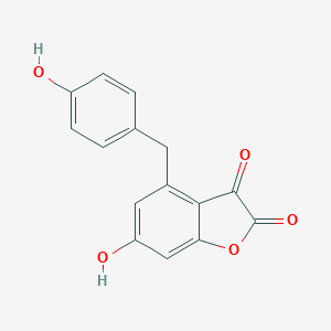 2,3-Benzofurandione, 6-hydroxy-4-(p-hydroxybenzyl)-