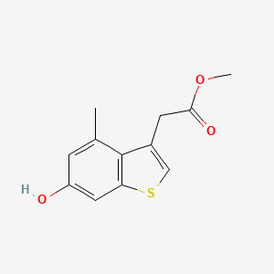 molecular formula C12H12O3S B8424144 Methyl(6-hydroxy-4-methyl-1-benzothiophen-3-yl)acetate 