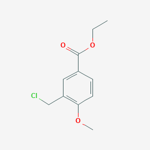 molecular formula C11H13ClO3 B8424177 Ethyl 3-chloromethyl-4-methoxybenzoate 