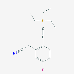 2-(5-Fluoro-2-((triethylsilyl)ethynyl)phenyl)acetonitrile